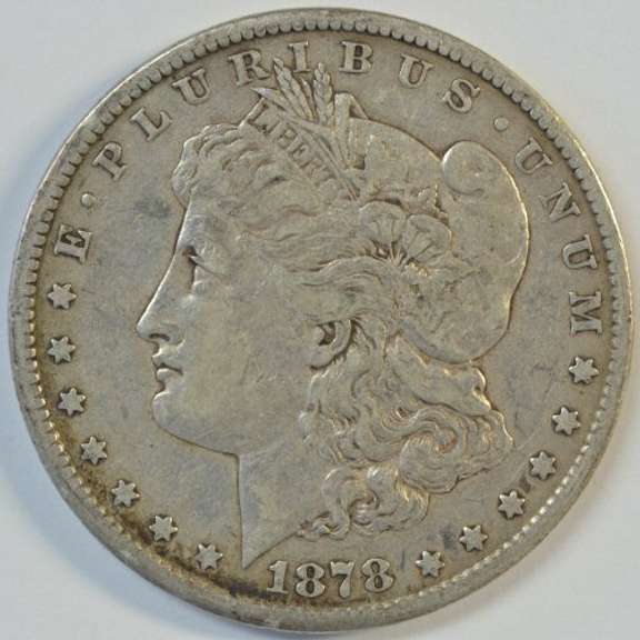 Very sharp 1878-CC Morgan Silver Dollar. Key date