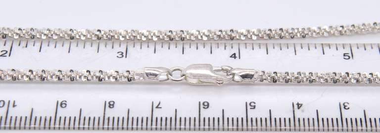 Italian Sterling Silver Popcorn Chain Necklace