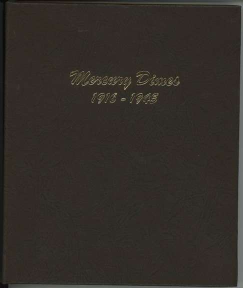 Complete Set of 76 Mercury Dimes in album (missing one coin)
