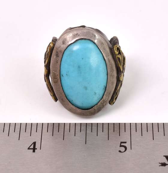 Stunning 12.17CTS Turquoise Ring in Sterling Silver