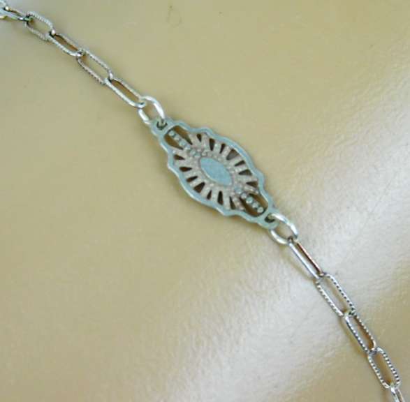 Pretty Sterling Filigree Ankle Bracelet