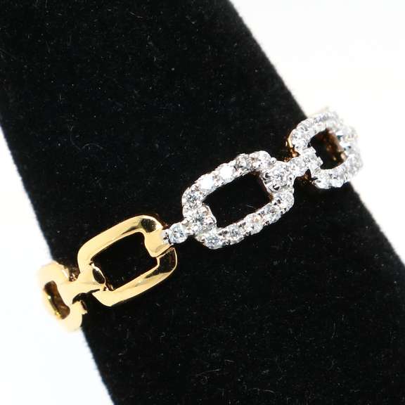 Diamond Chain Link 14kt Band