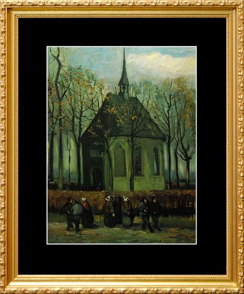 Vincent Van Gogh, Coming Out of Chrurch, Nuenen