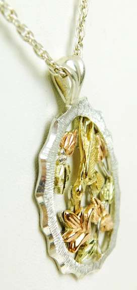 Multi-Colored Sterling Hummingbird Necklace