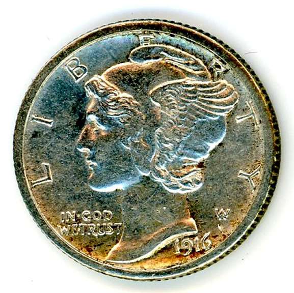 1916-S Mercury Dime