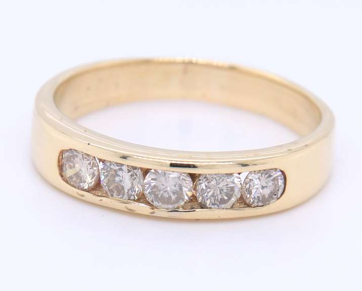 Favourite Yellow Gold Channel Set Diamond Band