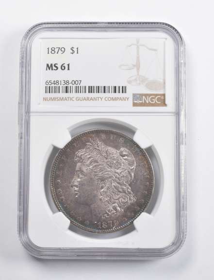 MS61 1879 Morgan Silver Dollar NGC - Awesome Color