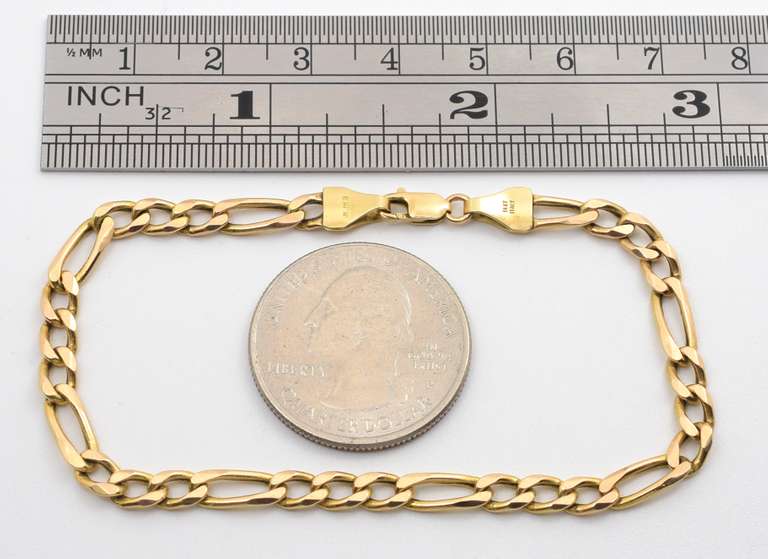 Functional 14k Figaro Bracelet