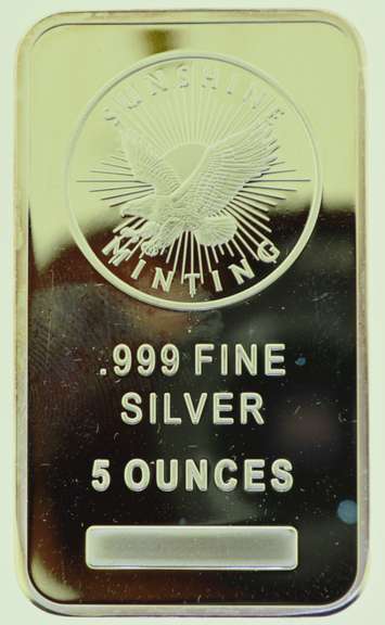 Sunshine Minting 5 oz .999 Silver Bar