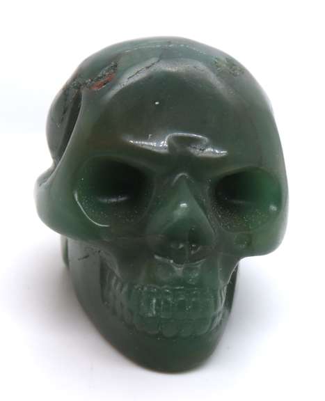 Handcrafted Green Jade Skull