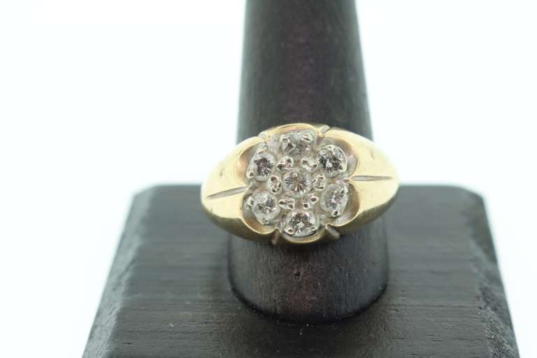 MENS 7 DIAMOND CLUSTER RING
