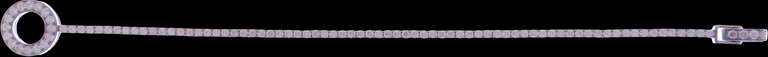 Unique 18kt White Gold Diamond Bracelet With Circular Diamond Clasp