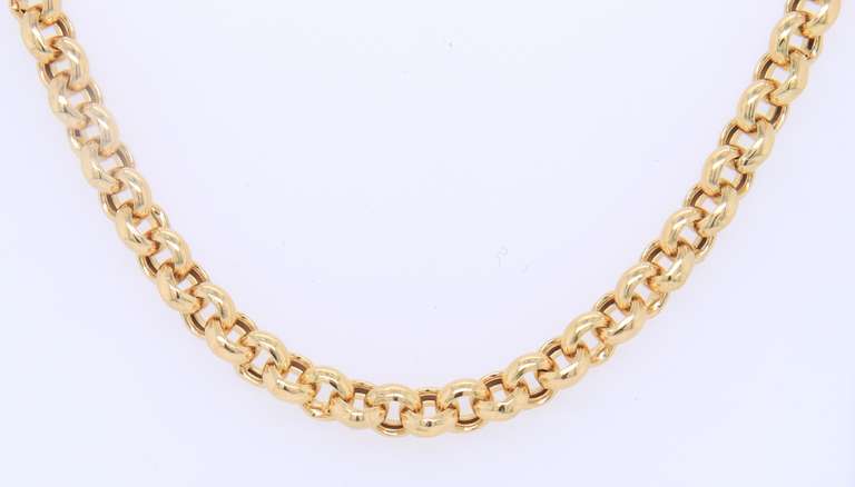 Chic 18kt Yellow Gold Fancy Link Chain Necklace