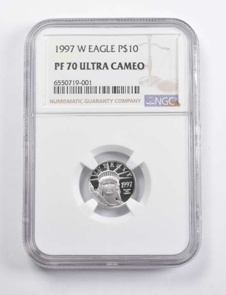 PF70 UCAM 1997-W $10 American Platinum Eagle 1/10 Oz Platinum NGC