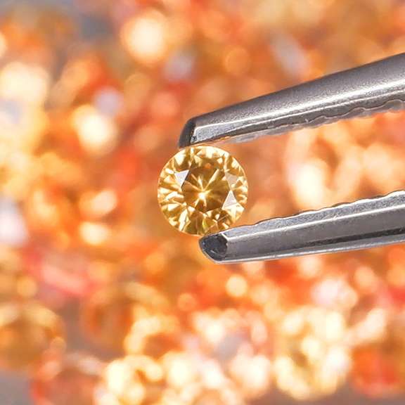 Excellent 4.35ct diamond cut Songean Sapphire set