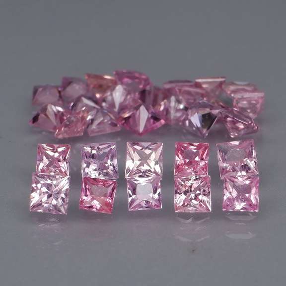 Rare UNHEATED 3.88ct pink Sapphire set