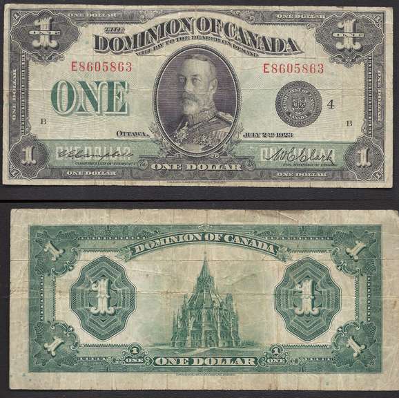 $1 1923 Dominion of Canada Currency