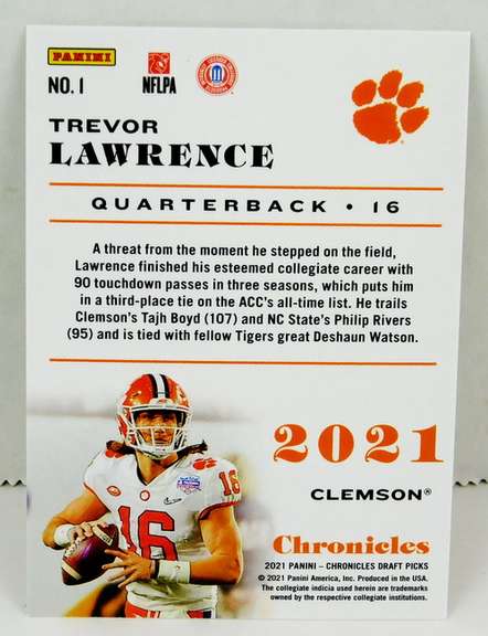 Trevor Lawrence #1 Rookie Football Card