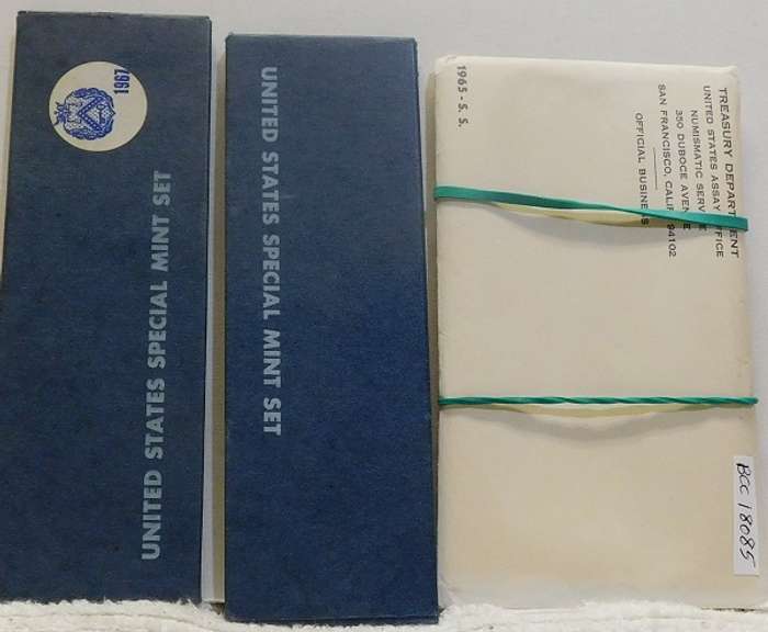 3 pc Set:  1965 & 1966 & 1967 SMS Silver Sets
