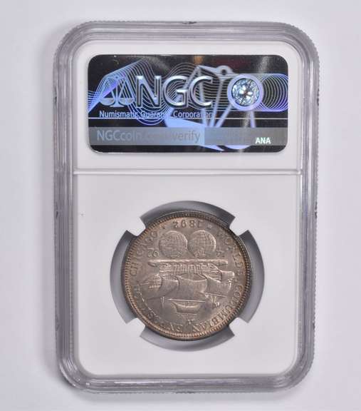 MS63 1892 Columbian Commemorative Half Dollar NGC