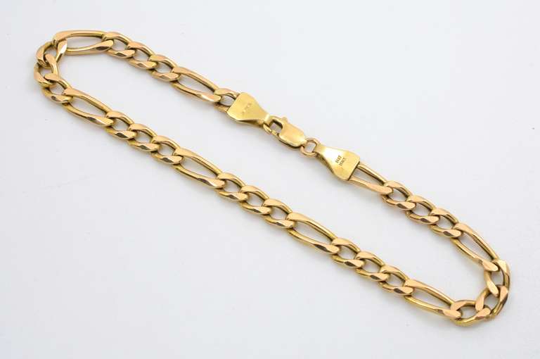 Functional 14k Figaro Bracelet