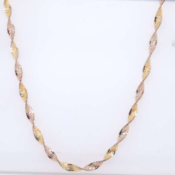 Vintage Italian Sterling Silver Rope Chain Necklace
