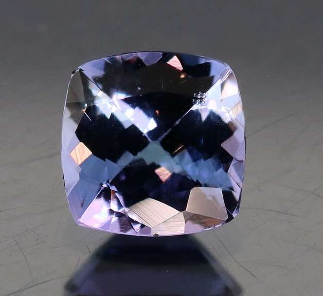 High fire 1.53ct cushion cut Tanzanite