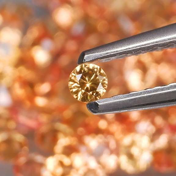 Excellent 4.35ct diamond cut Songean Sapphire set