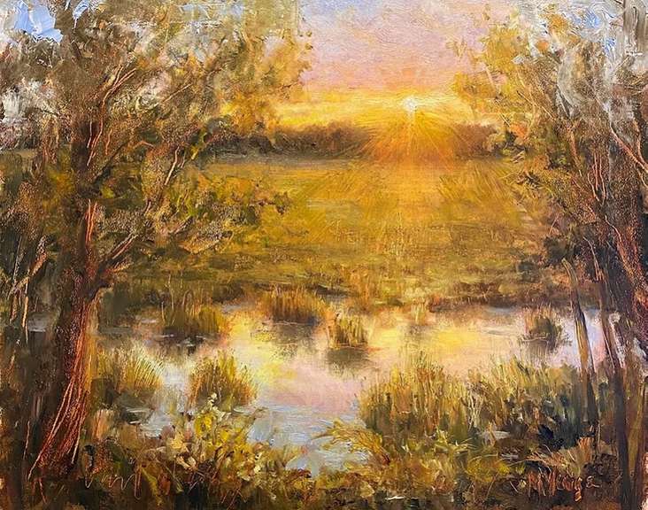 Good Morning Original Art by Mary Veiga