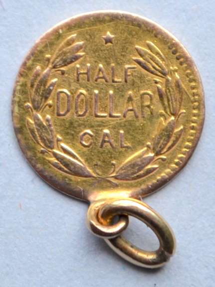 Scarce 1871 H Ca Gold Round Half Dollar