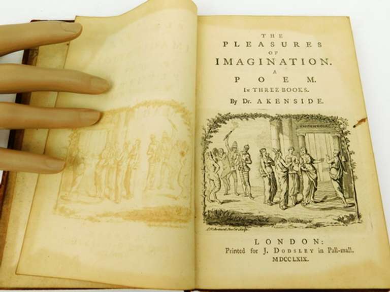 1769 The Pleasures of Imagination Antique Poetry Book