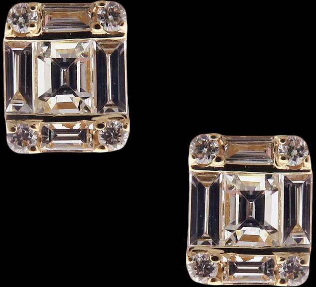 Regal 18k Yellow Gold Diamond Earrings