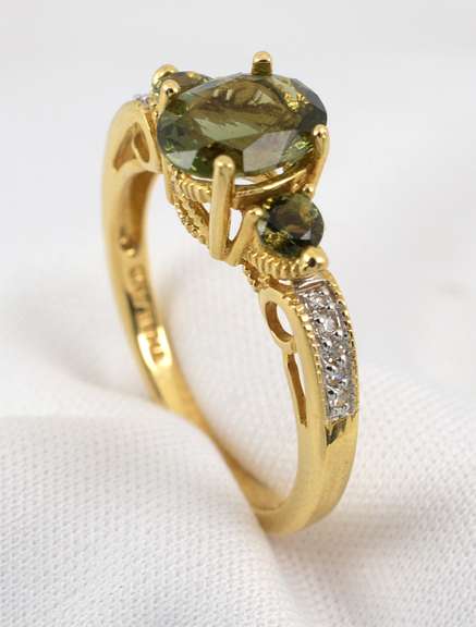 Chic 14k Green Tourmaline Ring