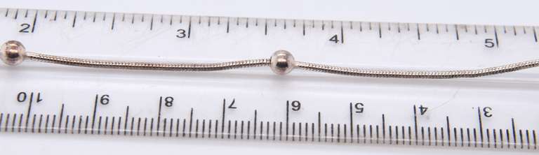Vintage Italian Sterling Silver Snake Anklet