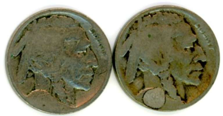 1917-S and 1928-S Buffalo Nickels