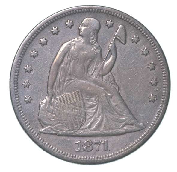 1871 Seated Liberty Dollar