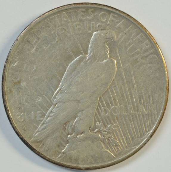 Rare key date 1934-S Peace Silver Dollar. Sharp