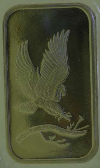 Eagle Prospector and Donkey 1 oz .999 Silver Bar