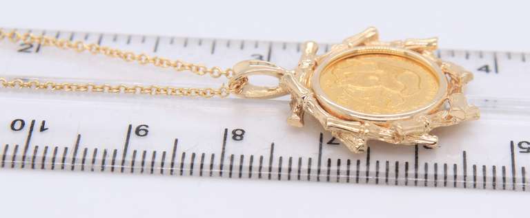 24kt Panda Coin Pendant on Chain