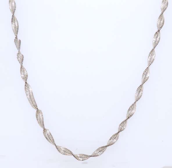 Vintage Italian Sterling Silver Rope Chain Necklace