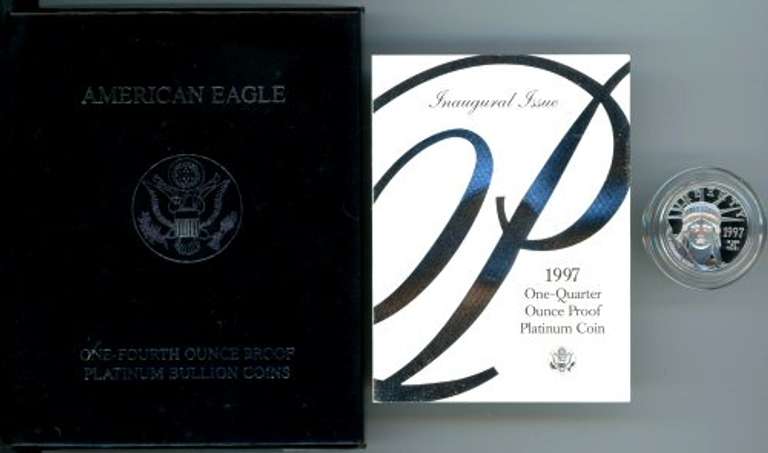 1999 Proof Platinum ¼ Ounce Eagle. Box/Certificate