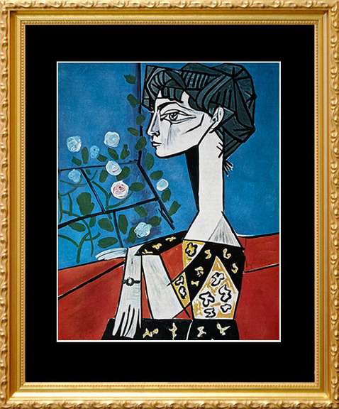 Pablo Picasso, Portrait of Jacqueline with Roses