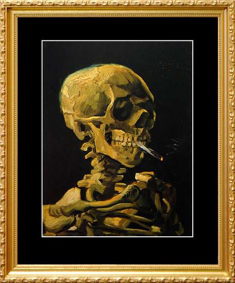 Vincent Van Gogh, Skull with a Burning Cigarette