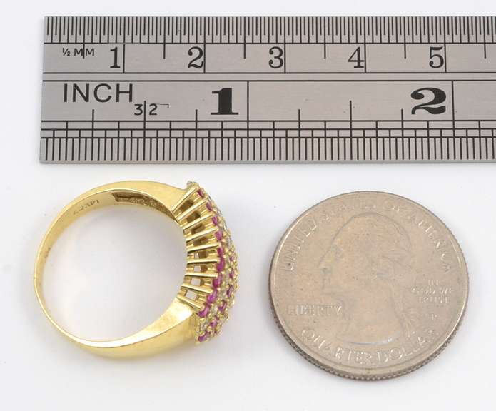 Fun 14k American Flag Ring