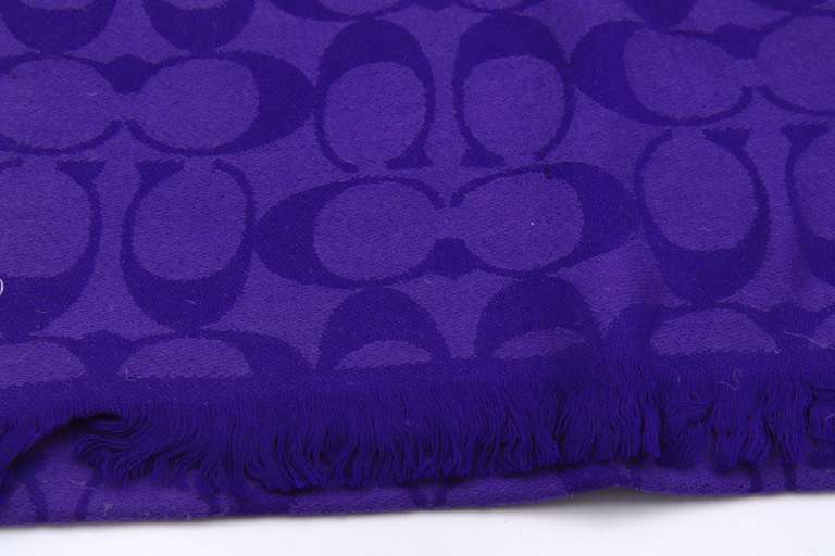 Coach Purple Wool Scarf