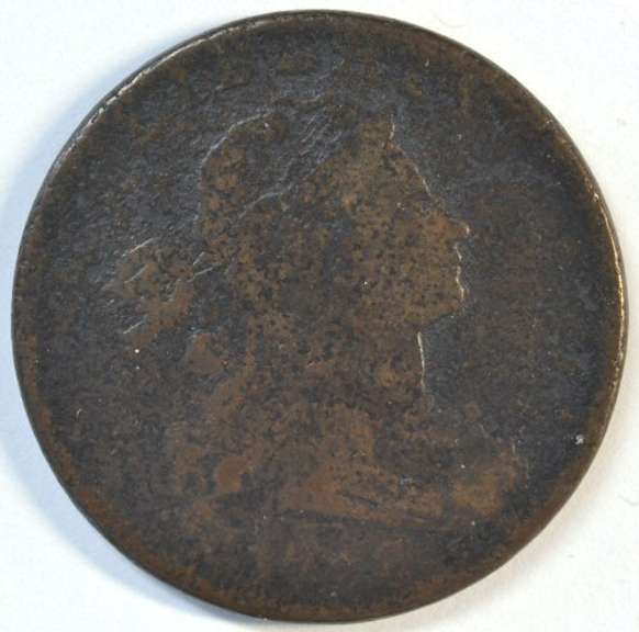 Scarce 1798 Draped Bust Large Cent in VG.