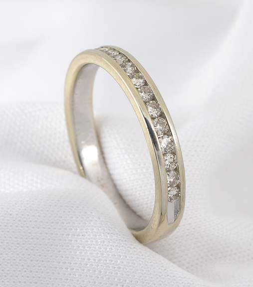 Practical 18k WG Channel Set Diamond Band