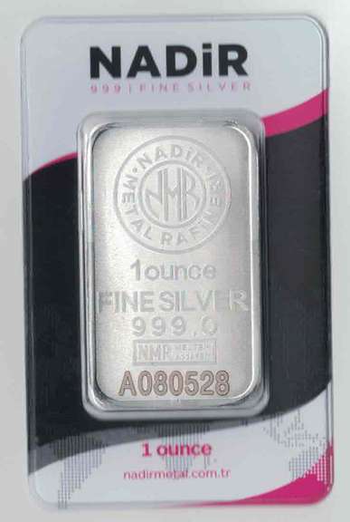 Nadir Metal Rafineri 1 oz .999 Silver Bars