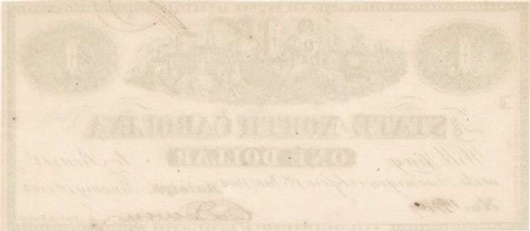 Crisp Exceptional 1800'S $1 State Bank Of North Carolina Raleigh!