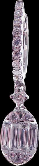 Impeccable Swaying Diamond Earrings with 18k White Gold